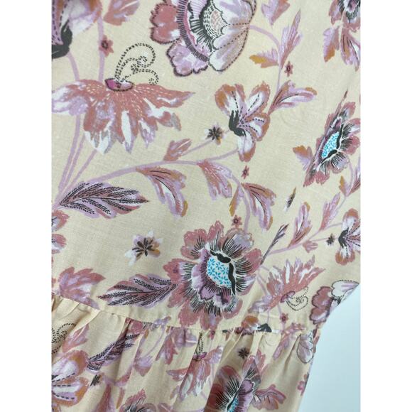 Japna Womens Pink Floral Patterned Flutter Sleeve Dress NEW XS - Picture 7 of 10
